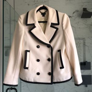 J. Crew white wool coat